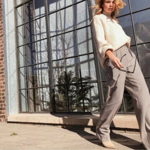 Aritzia Babaton Rosemarie Wide Leg new Houndstooth Business Formal  Casual Pant - Picture 8 of 17